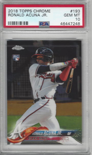 2018 Topps Chrome #193 Ronald Acuna Jr. PSA 10