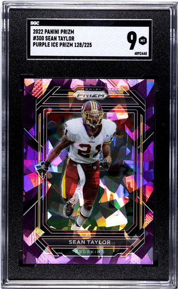 2022 Prizm #300 Sean Taylor Purple Ice Prizm /225 SGC 9