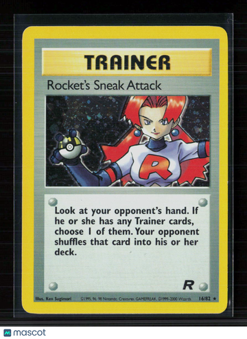 2000 Team Rocket Rocket's Sneak Attack Holo Rare #16/82