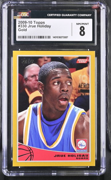 2009-10 TOPPS JRUE HOLIDAY GOLD #/2009 #330 CGC 8 BK.A2.18R