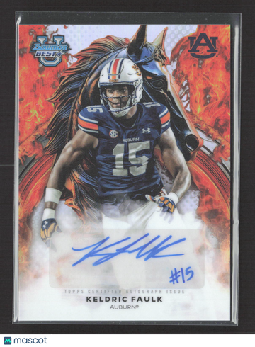 2025 Bowman University Best Football Workhorse Keldric Faulk #WA-KF Autograph Variation