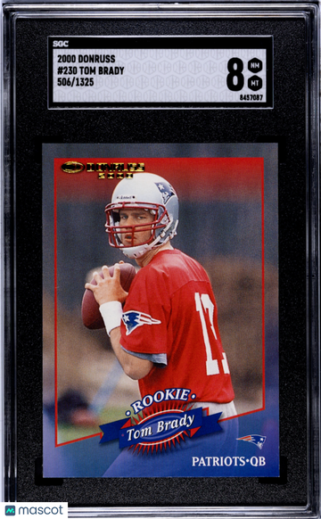 2000 Donruss Tom Brady #230 SGC 8