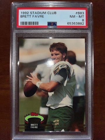 1992 Stadium Club Brett Favre PSA 8