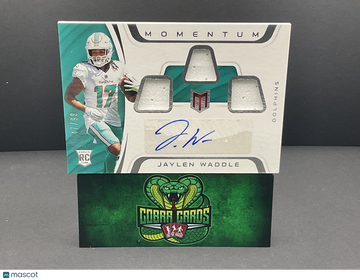 2021 Panini Chronicles Momentum Jaylen Waddle #MJA-JWA /99 Autograph Patch RC
