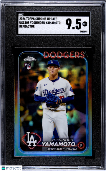 2024 Topps Chrome Update Yoshinobu Yamamoto #USC108 Refractor SGC 9.5