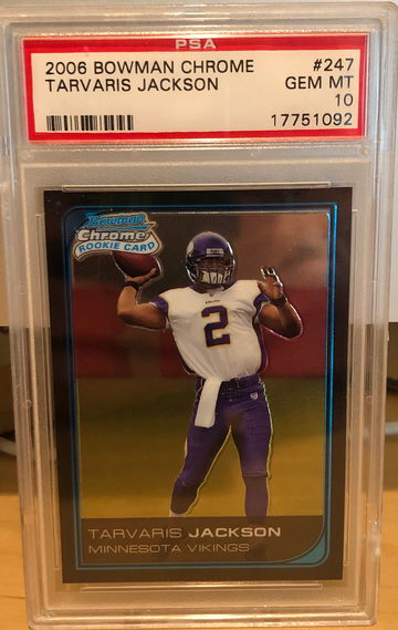 2006 Bowman Chrome Tarvaris Jackson PSA 10