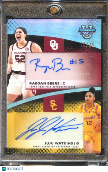 2026 Bowman University Best Basketball Raegan Beers Juju Watkins #DRA-RB Dual Autograph