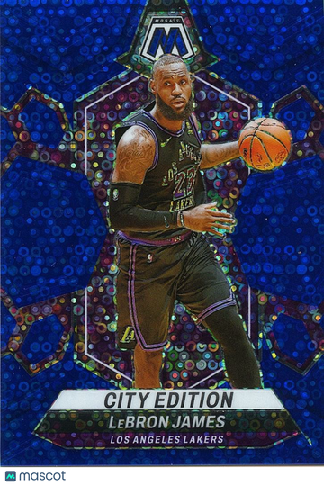 Lebron James 2023-24 Mosaic Fastbreak Blue Disco Prizm LA Lakers 12/85