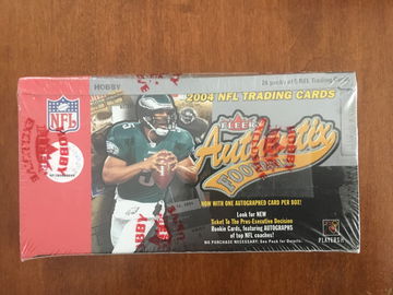 2004 fleer authentix football hobby box