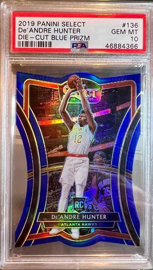 2019 Select De'Andre Hunter Die-Cut Blue /249