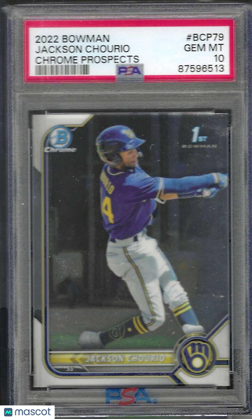 2022 Bowman Chrome Prospects Jackson Chourio #BCP79 PSA 10