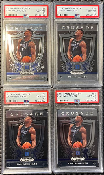 2019 Zion Williamson Prizm DP #51 Lot of 4