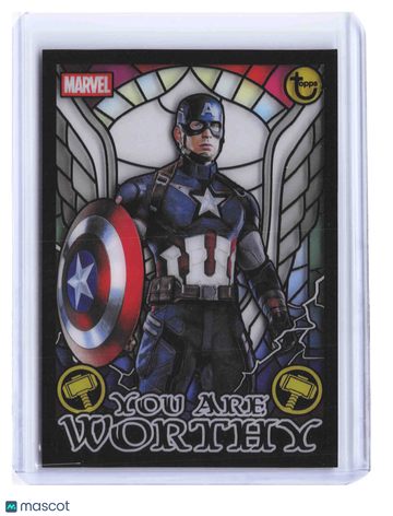 2026 Topps Marvel Avengers Age of Ultron Stained Glass CAPTAIN AMERICA Insert AW-7