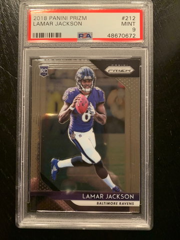 2018 Prizm Lamar Jackson PSA 9