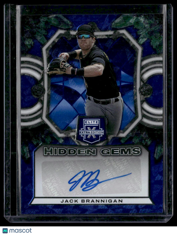 2023 Panini Elite Extra Edition Jack Brannigan #HG-JBR Hidden Gems Blue Signatures AU