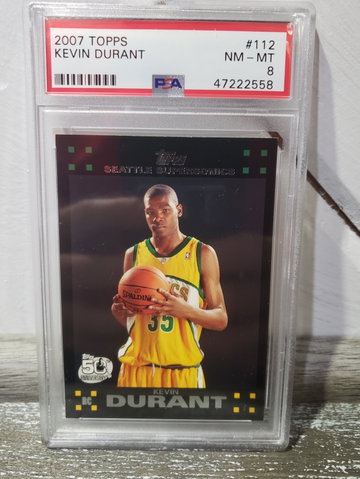 2007 Topps Kevin Durant psa 8