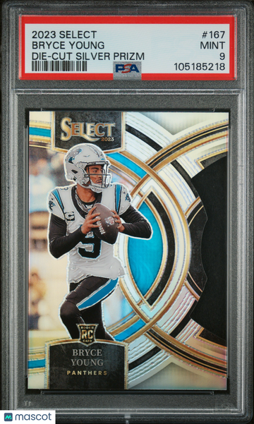 2023 Panini Select Bryce Young #167 Die Cut Silver Prizm PSA 9