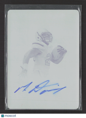 2015 Leaf Ultimate Draft Mike Davis #BA-MDI Cyan Printing Plate /1 Printing Plate