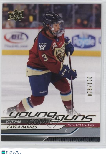 2024-25 Upper Deck PWHL - [Base] - Exclusives Cayla Barnes #70 Exclusives 078/100 Rookie