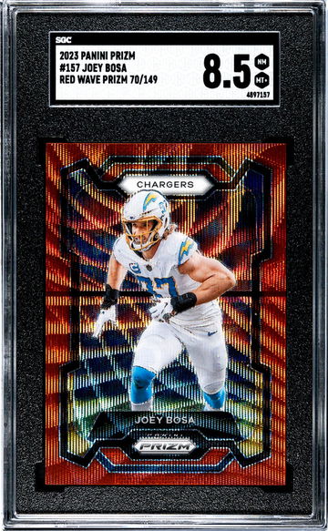 2023 Panini Prizm Red Wave Joey Bosa #157 /149 SGC 8.5