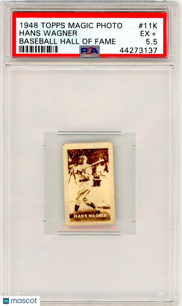 1948 Topps Magic Photo Baseball Hall Of Fame Hans Wagner #11K PSA 5.5