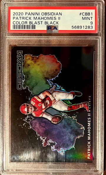 2020 Panini Obsidian Patrick Mahomes Color Blast Black PSA 9 #CBB1