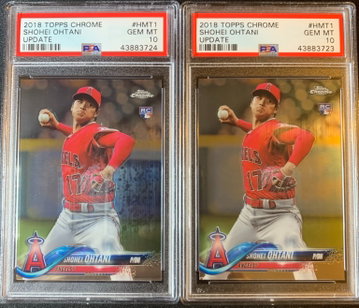 2018 Topps Chrome Shohei Ohtani Rookie Update PSA 10 Lot of 2