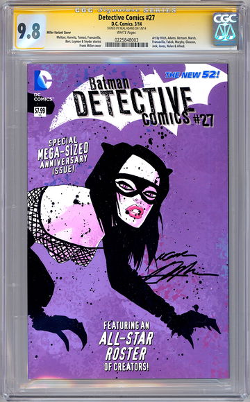 DETECTIVE COMICS #27 CGC-SS 9.8 FRANK MILLER VARIANT *SIGNED BY NEAL ADAMS* 2014