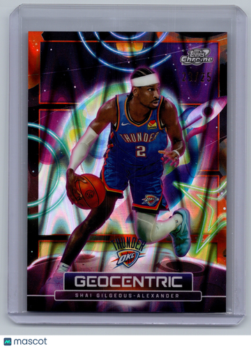 2026 Topps Cosmic Chrome Geocentric Shai Gilgeous-Alexander #GE-3 Orange Refractor /25