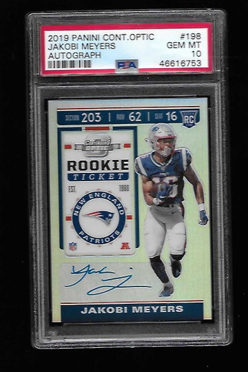 2019 PANINI CONTENDERS OPTIC JACOBY MEYERS  AUTO