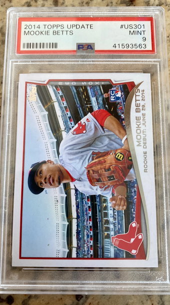 2014 Topps Update Mookie Betts #US301 PSA9