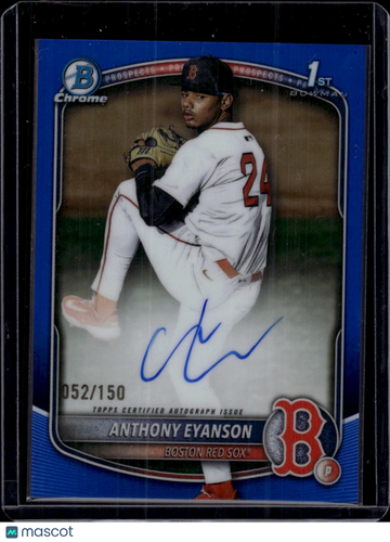 2025 Bowman Chrome Topps Anthony Eyanson Blue Refractor 052/150