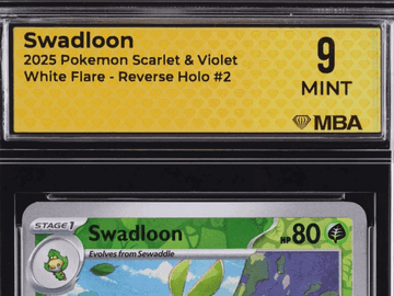 2025 Pokemon Scarlet & Violet White Flare Swadloon Reverse Holo MBA 9 #2