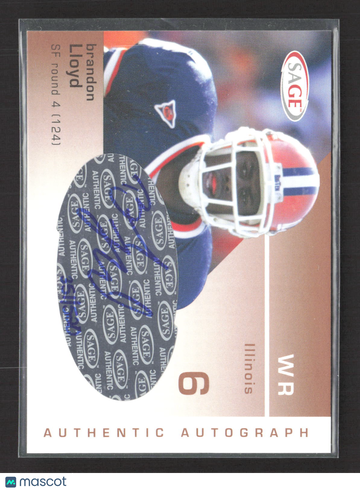 2003 SAGE Hit Brandon Lloyd #A26 Authentic Autograph Auto