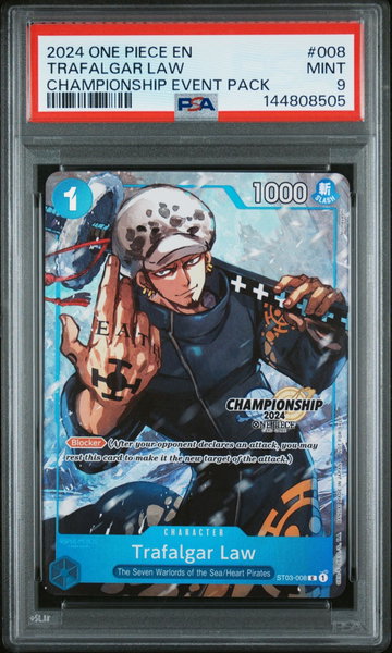 2022 One Piece Promo Championship Event Pack Trafalgar Law #ST03008 PSA 9