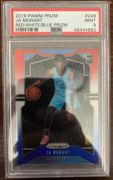 JA Morant Red White Blue Prizm PSA RC Rookie