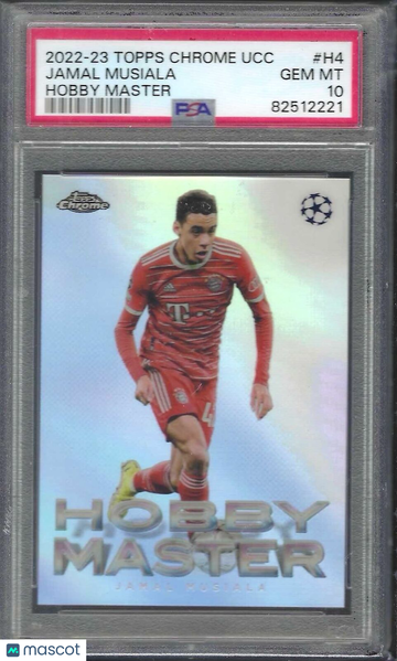 2022-23 Topps Chrome UEFA Club Competitions Hobby Masters Jamal Musiala #H4 PSA 10