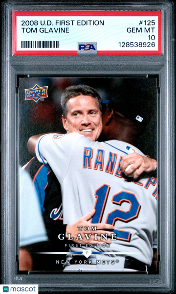 2008 Upper Deck First Edition Tom Glavine #125 PSA 10