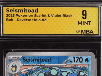 2025 Pokemon Scarlet & Violet Black Bolt Seismitoad Reverse Holo MBA 9 #21