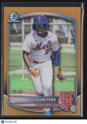 2025 Bowman Chrome Elian Peña #BDC-115 Gold Refractor /50