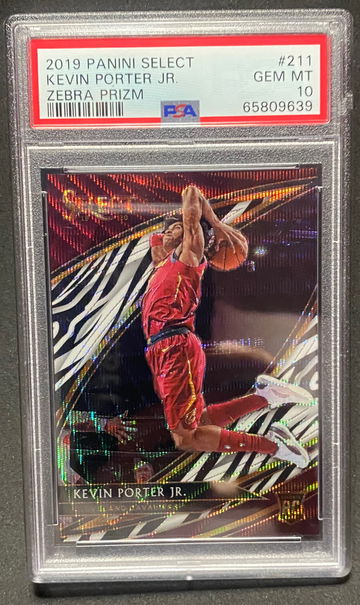 2019 Kevin Porter Jr. Panini Select Zebra Prizm PSA 10