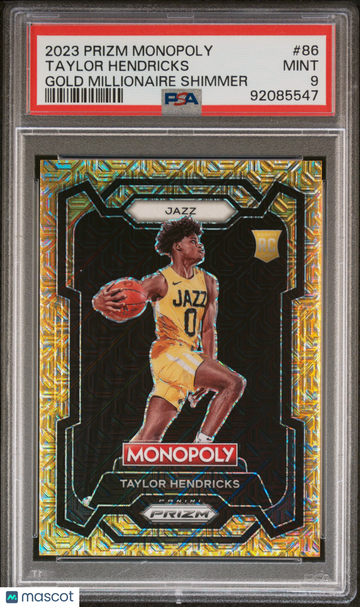 2023 Prizm Monopoly Taylor Hendricks #86 Gold Millionaire Shimmer /500 PSA 9