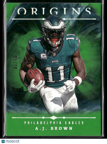 2024 Panini Origins Football A.J. Brown #41 Green Parallel /10
