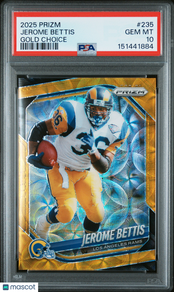 2025 Panini Prizm Jerome Bettis #235 Gold Choice /10 PSA 10