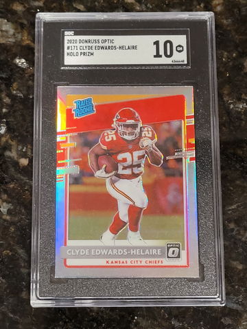 2020 Donruss Optic HOLO PRIZM #171 Clyde Edwards-Helaire RC Rookie SGC 10 Chiefs