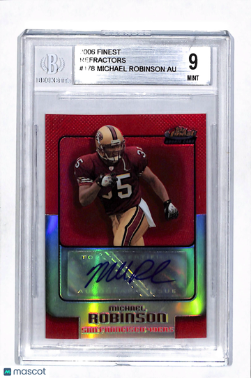 2006 Finest Refractors Michael Robinson #178 BGS 9 Auto 10