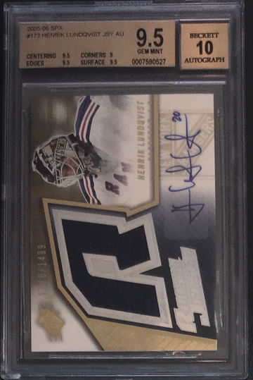 2005-06 Henrik Lundqvist SPX RPA Autograph /1499