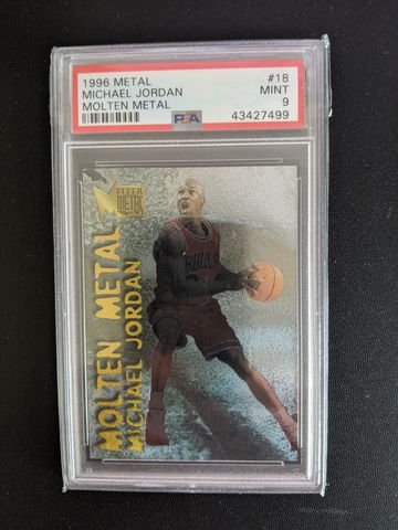 1996 Metal Molten Metal Michael Jordan #18 PSA 9