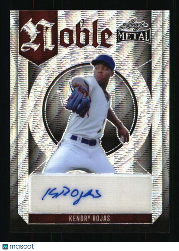 2023 Leaf Metal - Noble Autographs Silver Wave Kendry Rojas #N-KR1