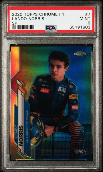 2020 Topps Chrome F1 Lando Norris Rookie RC IV Variation Refractor PSA 9 Formula 1